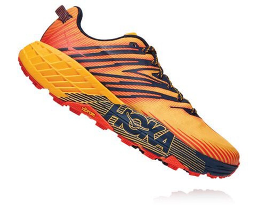 Tenis Trail Hoka One One Masculino Laranja - Speedgoat 4 - 130-PMIALH